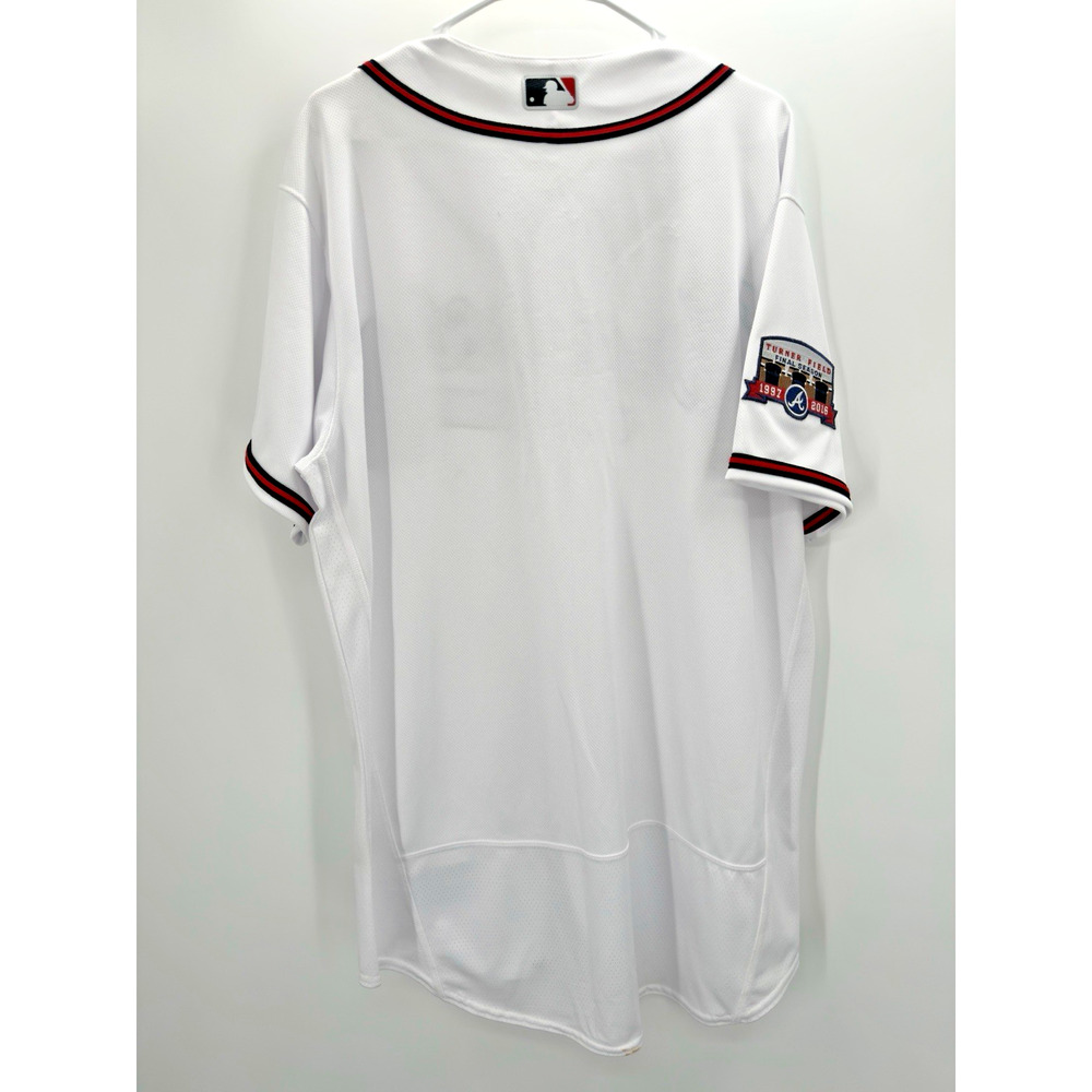 Atlanta Braves Majestic Jersey White Turner Field Final Season Men's Size 48 New - Picture 8 of 9